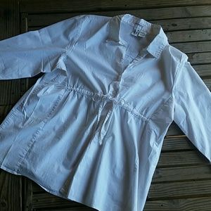 Duo Maternity White button down blouse X-Large